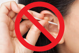 not to clean earwax through earbuds or Cotton Swab