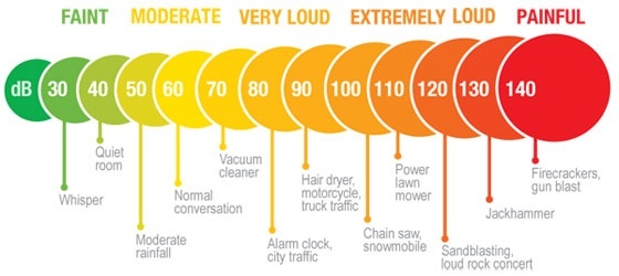 noise level in decibel