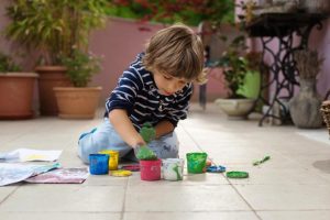 Finger painting for children with autism